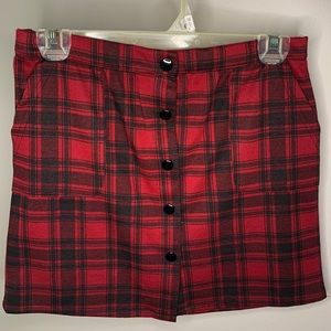 FOREVER 21 GIRLS RED & BLACK SKIRT